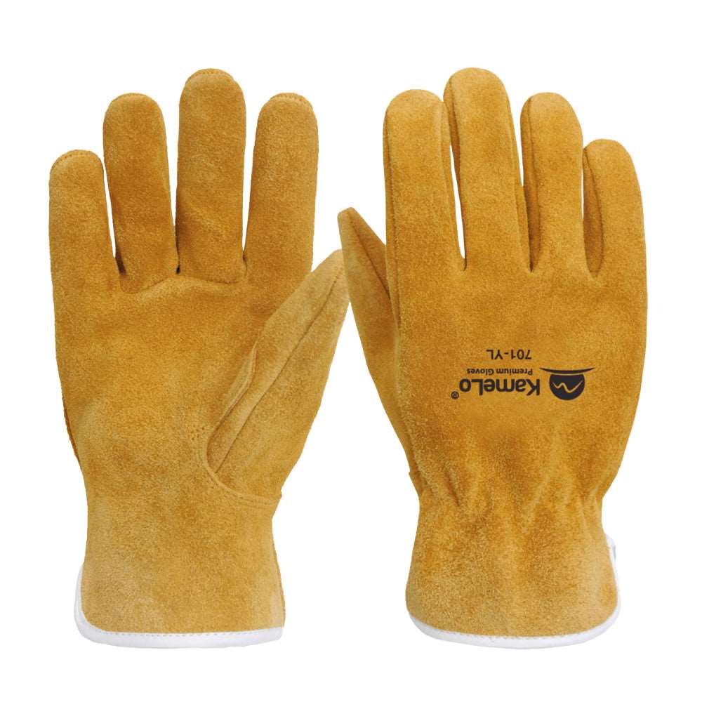 KameLo 701-YL Leather Work Gloves
